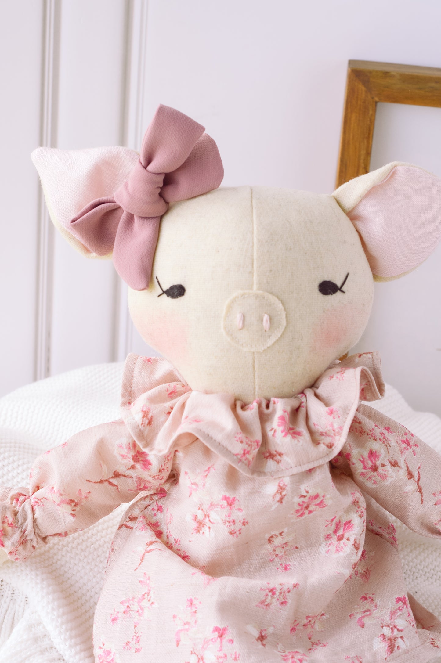 Cerdita Vestido Rosa Flores
