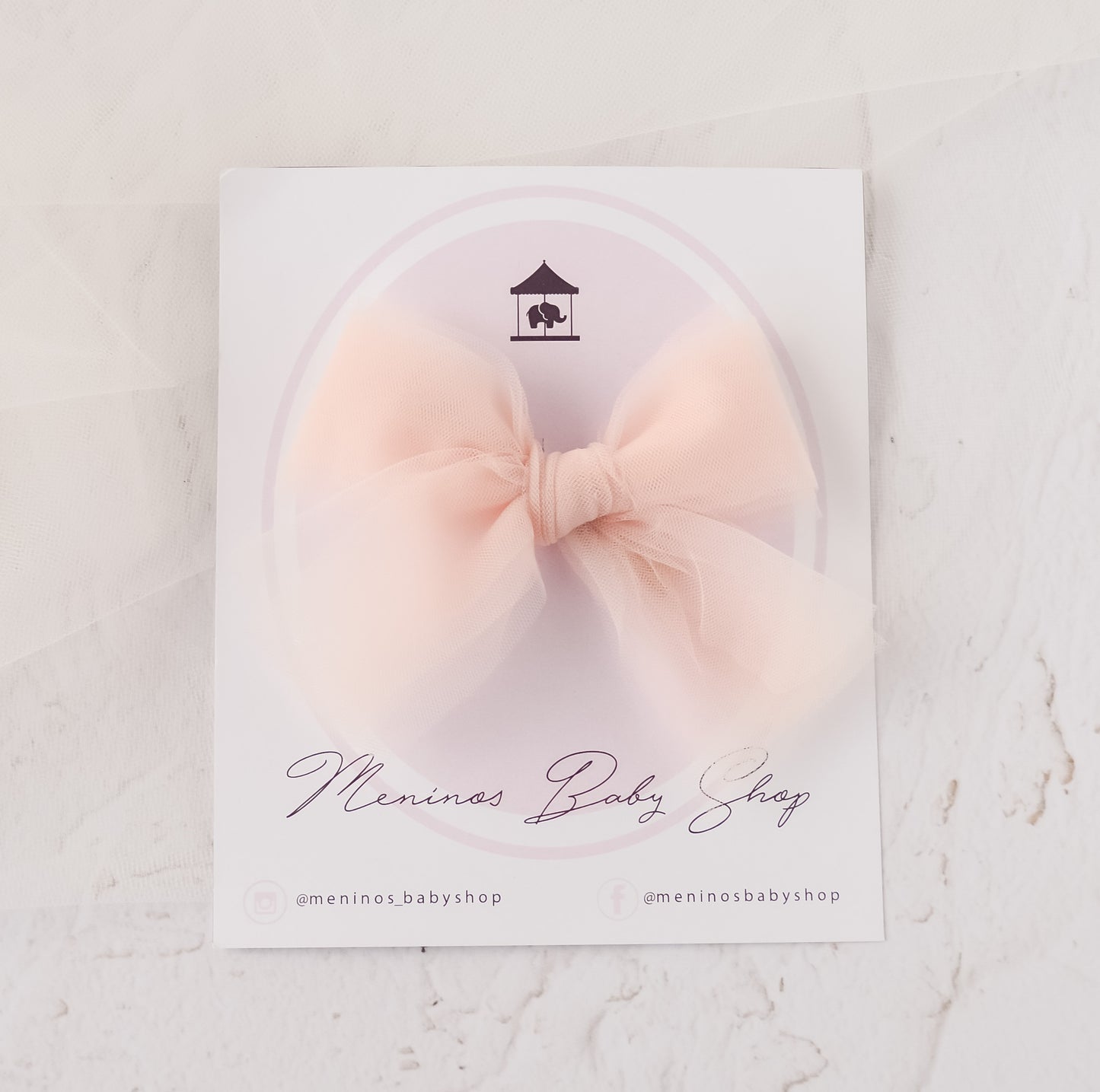 Tulle bow pink dogwood