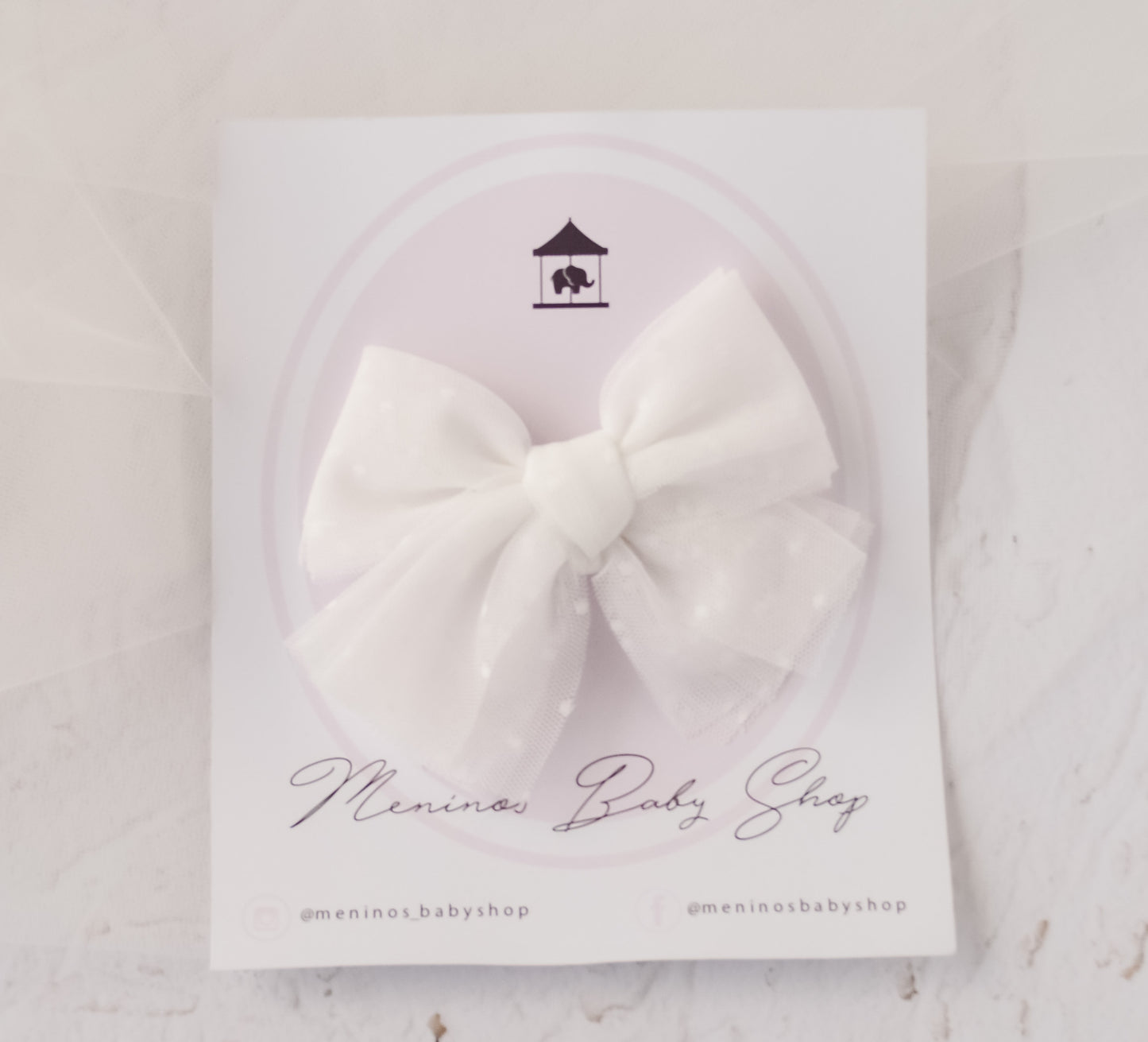 Tulle bow dots W