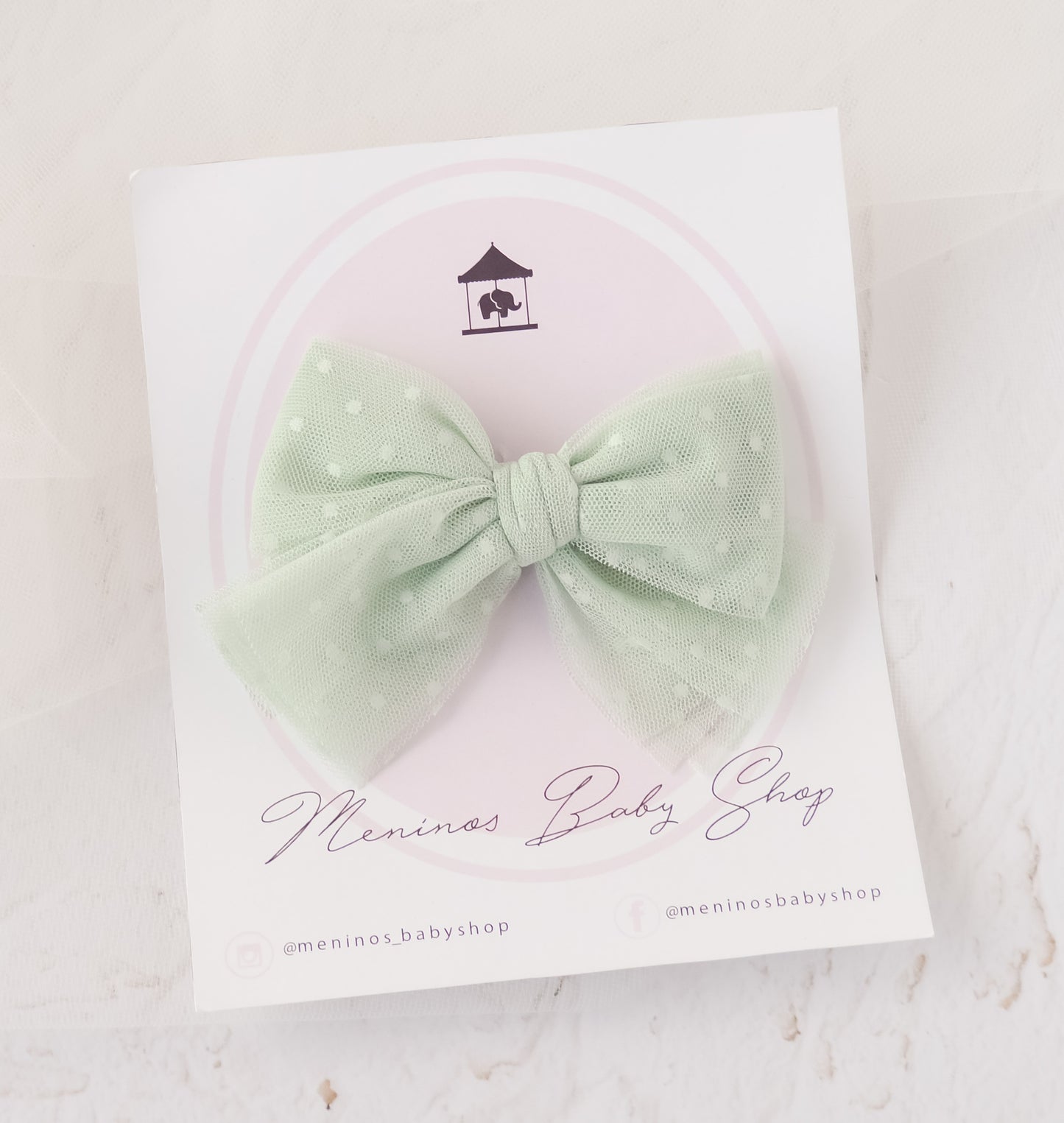 Tulle bow dots G.