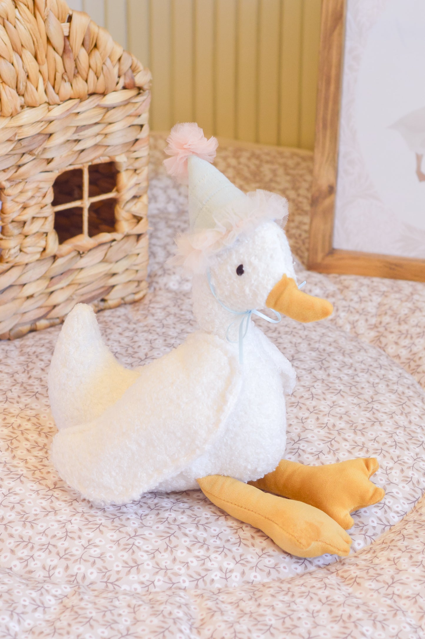 Goose (Gorrito Menta listón azul)