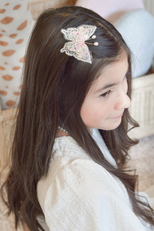 Clip Mariposa Lila