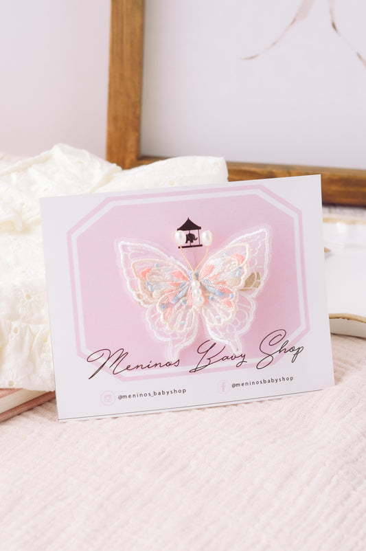 Clip Mariposa Rosa