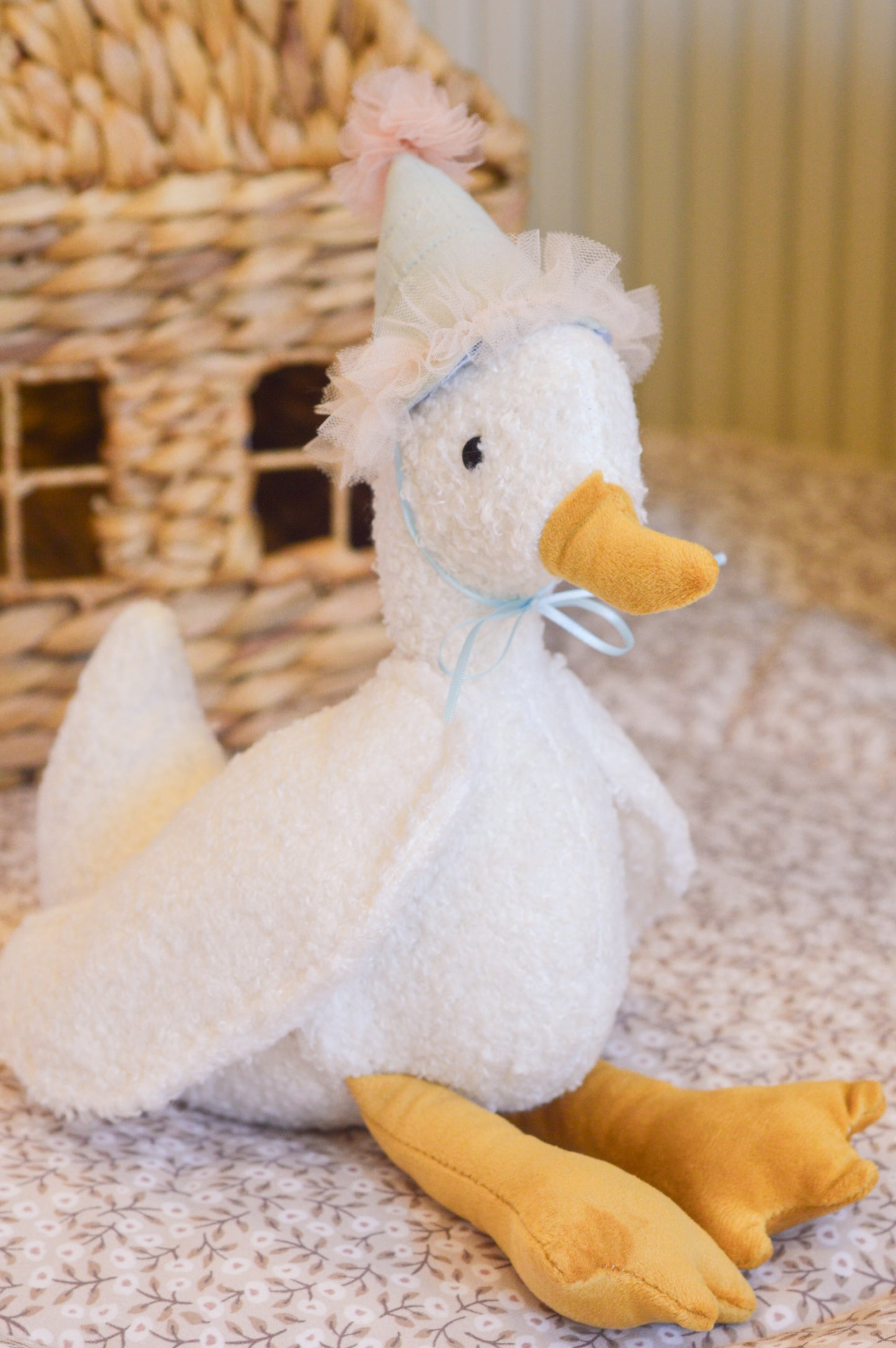 Goose (Gorrito Menta listón azul)