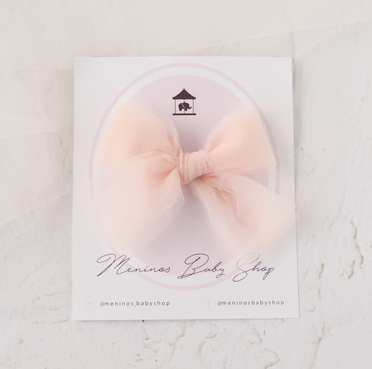 Tulle bow pink dogwood